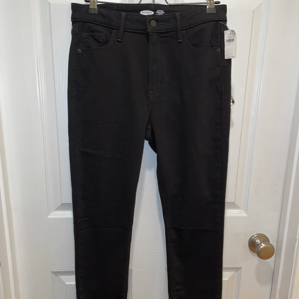 Old Navy Rockstar Super Skinny High Rise Blk Jeans